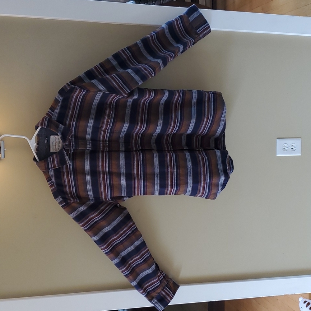 Weatherproof Vintage XL brushed flannel multicolor blanket striped shirt
